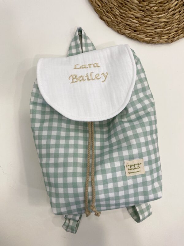 Mochila infantil verde mint