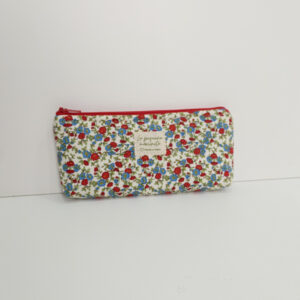 Estuche flor roja y azul