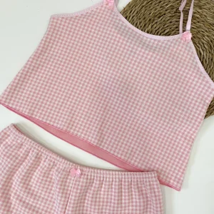 Pijama vichy rosa filo rosa